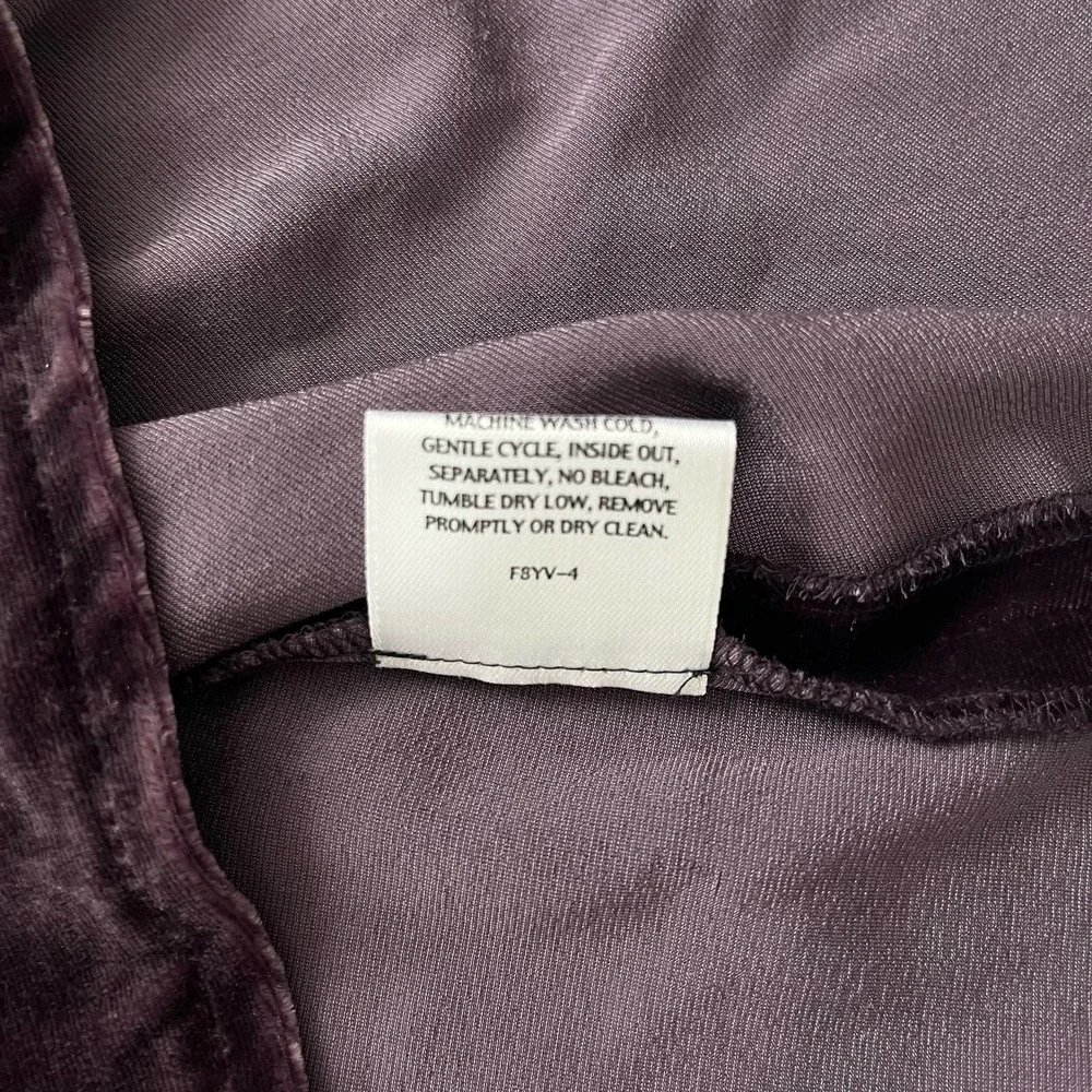 Eileen Fisher Scoop Neck Velvet Long Sleeve Tunic Top Women Size S-XS - Picture 14 of 16